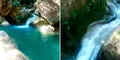 Turista intenta ingresar al río en Tingo María, pero queda en shock al encontrar una enorme serpiente tomando el sol
