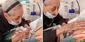 Madre de 102 años conmueve a las redes sociales al despedirse en el hospital de su hijo de 82