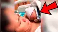 Bebé recién nacido desata miles de carcajadas al hacer curioso gesto a su papá cuando este le cantaba [VIDEO]