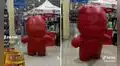 Joven presume a su papá que trabaja vestido de oso en supermercado: “Me siento orgullosa”