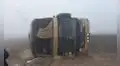 Panamericana Sur: 51 pasajeros salvan de morir tras volcarse bus en el que viajaban 