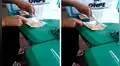 Vía Facebook: risas por miembro de mesa que se grabó usando cubiertos para comer 'almuerzo' de la ONPE [VIDEO]
