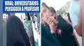 Universitarios persiguen a profesor hasta su bus pidiéndole: “Apruébenos, profe”