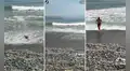 Hombre lleva a su perrito a la playa para un día de diversión, pero no salió como lo esperaba