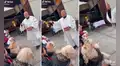Sacerdote lanza agua bendita a perritos y uno de ellos tiene curiosa reacción