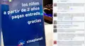 Polémica en Facebook por cobro de entradas al cine a niños mayores de 2 años