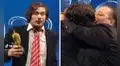 Gaspi gana el premio a youtuber del año en los CA Awards 2022 y celebra con un apasionado beso