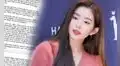 Irene de Red Velvet: editora niega haber pedido dinero tras impase con idol K-pop