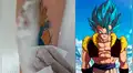 Fan de Dragon Ball Super se hace tatuaje ‘ultra realista’ de Gogeta y resultado sorprende a miles [VIDEO]