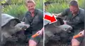 Facebook viral: gigantesca tortuga causa asombro al hacer lo impensado frente a turistas en zoológico [VIDEO]
