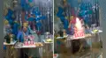 Pastel explota en pleno “Cumpleaños feliz” al confundir velas volcán con cohetes