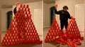 Intenta armar torre gigante con vasos de plástico y todo termina de la peor manera [VIDEO] 