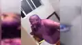 YouTube viral: Joven le echa pintura morada a su papá y lo hace viajar en avión como Thanos 