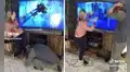 Hombre quiere asustar a su esposa, pero ella rompe el televisor de los nervios 