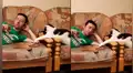 Gato intenta ’robarle’ trozo de pizza a su dueño y este lo sorprende en plena travesura [VIDEO]