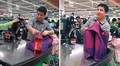 Chico usa alforja cajamarquina en vez de bolsa para comprar en supermercado y causa furor [VIDEO]
