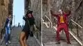 Joker: 'Neoyorkinos’ tiran huevos a fans que bailan como el famoso villano