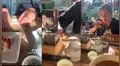 Joven no sabe usar palitos chinos e inventa ingenioso método para comer sin problemas