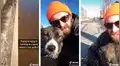 Hombre rescata a perro callejero de aguas heladas y valeroso gesto es aplaudido en redes [VIDEO]
