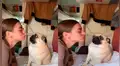 Joven intenta besar a su mascota y recibe inesperada respuesta de su perro pug [VIDEO]