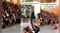 Profesor se roba el show al aprenderse más de 14 coreografías en fiesta navideña y sorprende con sus bailes