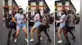 Hombre del Centro de Lima es sorprendido por mujer que lo desafió a sensual duelo de baile