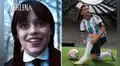 Jenna Ortega (“Merlina”) reacciona a Messi en entrevista de Netflix: “Uno de los mejores”