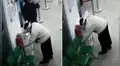 Anciano intenta desinfectarse las manos en supermercado, pero confunde el dispensador de gel con un extintor [VIDEO]