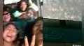 Se grababan cantando en el bus, pero un mal movimiento hizo que el teléfono salga por la ventana