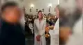 Sacerdote le da copa de vino a creyente y este se lo termina todo [VIDEO]