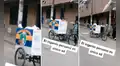 ¡Sin miedo al éxito! Emprendedor utiliza imagen de don Ramón para vender sus churros en la calle