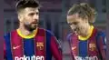 Piqué se descontroló por error de Griezmann y le reclamó enérgicamente