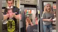 Usa truco para simular cabeza dentro de un frasco y asustar a su esposa