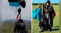Joven graba el momento en que paracaídas se enreda en pleno vuelo