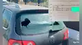 Niño rompe el vidrio de un auto y deja una nota pidiendo disculpas