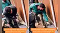 Albañil juega broma a su amigo al sacar los bloques que colocaba en construcción