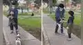 Perrito descubre a su dueño jugando con su hijo y le ‘pide’ que lo incluyan