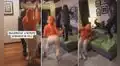 Jóvenes interrumpen a su padre que veía el clásico y bailan reggaetón frente al televisor