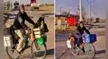 Jóvenes viajan en bicicleta por todo Argentina acompañados de su perrito