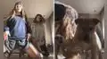 Jóvenes intentan hacer trend de baile para TikTok, pero su perrito lo arruina todo