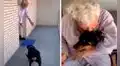 Joven lleva a su perrita hasta la casa de su abuelo para que vuelvan a estar juntos 