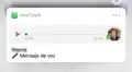 WhatsApp: lanzan nuevo diseño de las notas de voz para iPhone