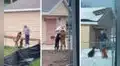 Anciano visita a los perritos de su vecina para jugar y se convierten en ‘grandes amigos’ 