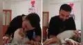 Joven le dedica una romántica melodía a su gatita y esta se emociona al escucharla