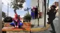 Joven peruano sorprende con su disfraz de Spider-Man y recorre las calles de Huacho 