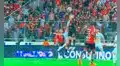 Atlas vs. Pumas: Dinenno intentó una chalaca y le pegó una patada en el rostro a un rival