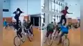 Sorprendente video de joven corriendo sobre 11 ciclistas en movimiento se vuelve viral