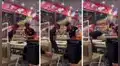 Dos empleados sorprenden a miles al limpiar velozmente una mesa que fue desocupada