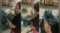 Travieso perrito ensucia su pelaje con el tinte para cabello de su dueña