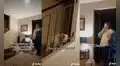 Perrito espera en las escaleras a su dueña para que se apresure y vaya a dormir junto a él